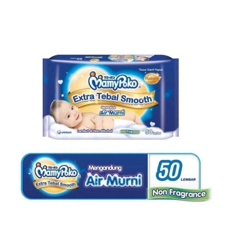 Jual Mamypoko Baby Wipes Wet Tissue Extra Tebal Smooth Sheets