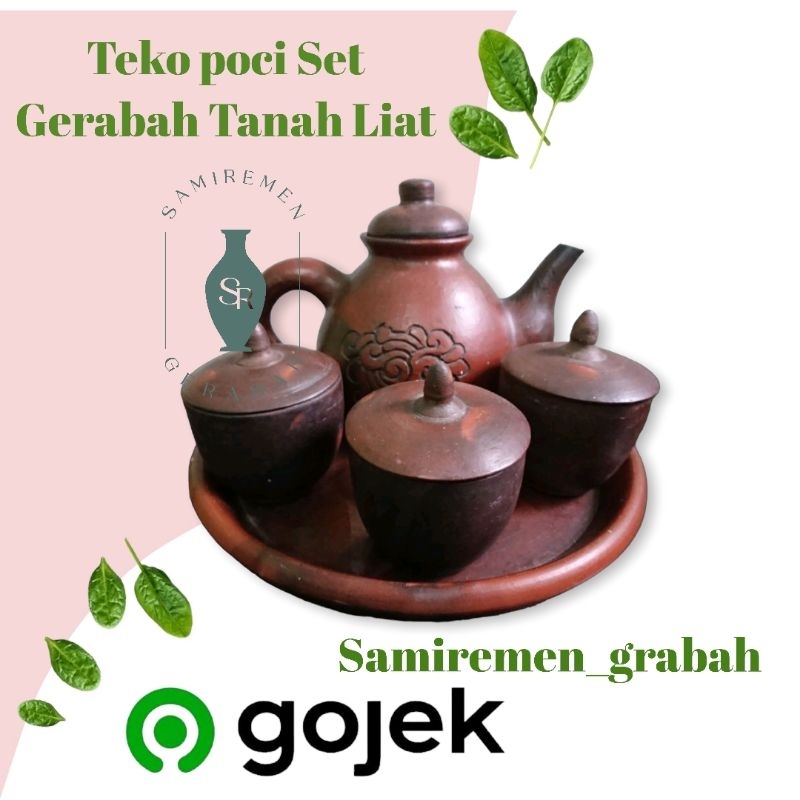 Jual Gojek Teko Poci Set Gerabah Tanah Liat Shopee Indonesia 9600