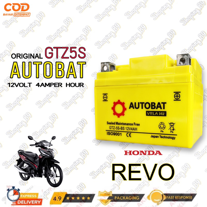 Jual AKI MOTOR REVO 110. 12V 4AH GTZ5S | Shopee Indonesia