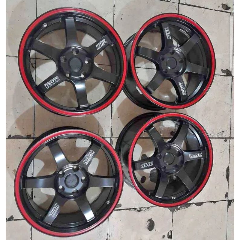Jual Velg Variasi Pelek Mobil Bekas Rays Te37 Ring 17x7,5 Pcd 5x114 ET ...