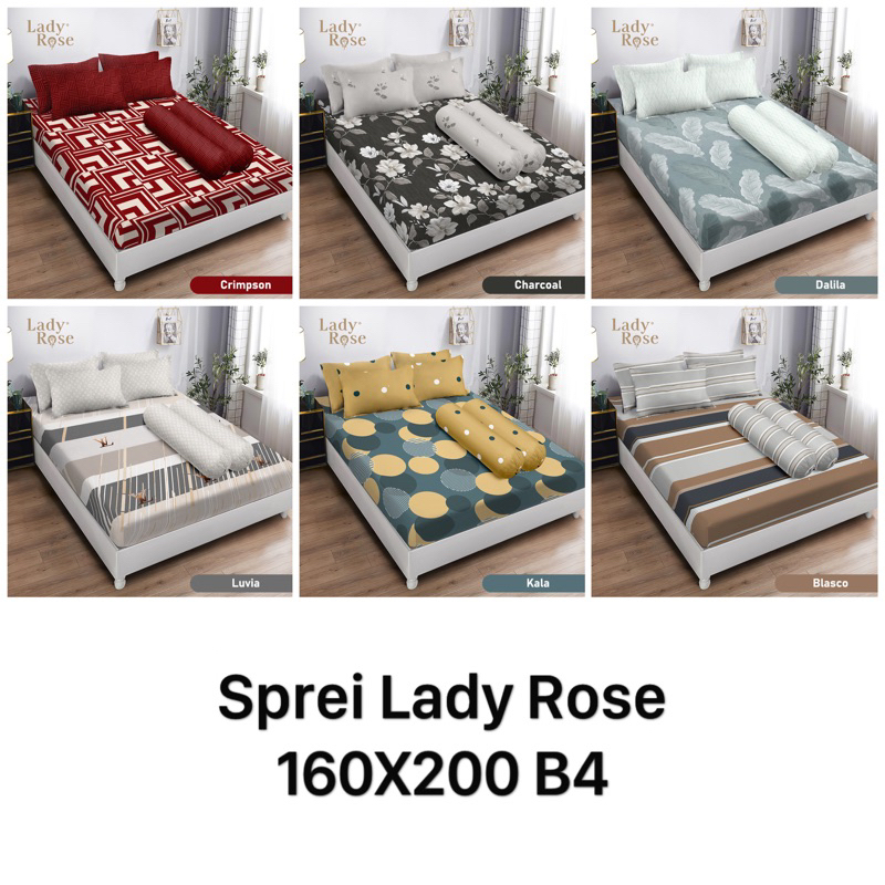 Jual Sprei Lady Rose 160x200 B4 Motif Terbaru 2023 Sprei Lady Rose