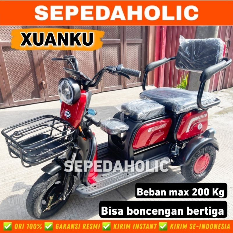 Jual Sepeda Listrik Roda Tiga XUANKU X3 PCSY 800 Watt Electric E Bike ...