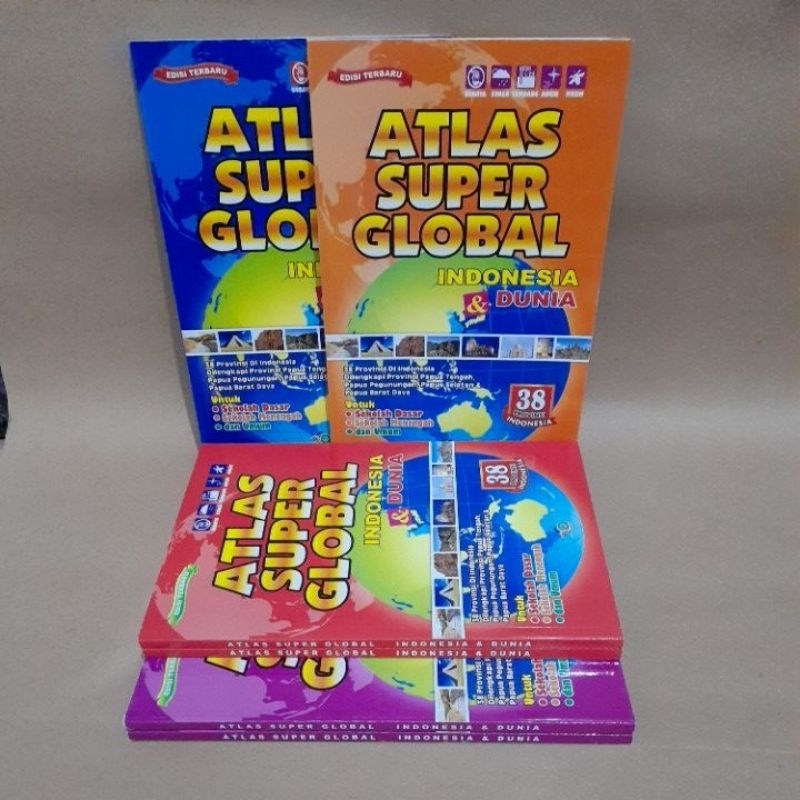 Jual Buku ATLAS Super Global Indonesia Dan Dunia Ukuran 16 X 24 Untuk ...