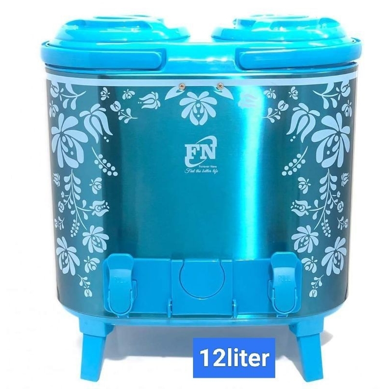 Jual Waterjug Fn Twin Cooler 10 Liter Dan 12liter Termos Warna Dua Tabung Panas Dingin Shopee 7649