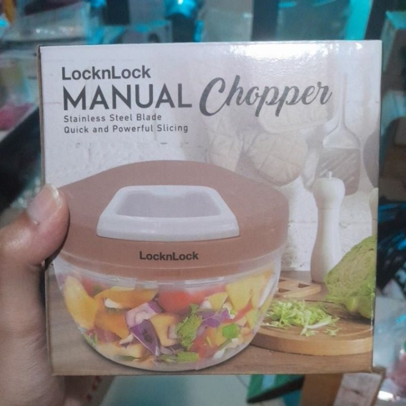 Jual WADAH LOCK N LOCK / WELLSLOCK / ZZF200NB / 3 divided container / soundlock / MANUAL CHOPPER