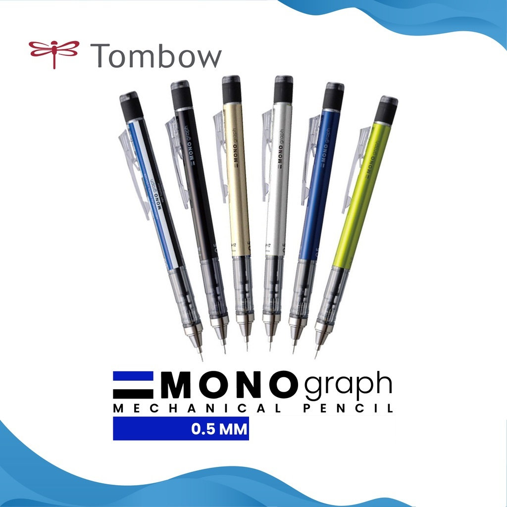 Jual Mechanical Pencil 0.5 DPA132B/Eraser Tombow Mono Graph DPA132B