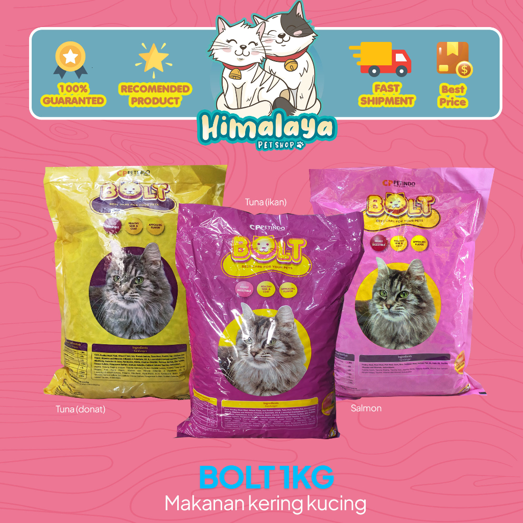 Jual Makanan Kucing Kering Murah BOLT 800 gr- Makanan Kucing Termurah