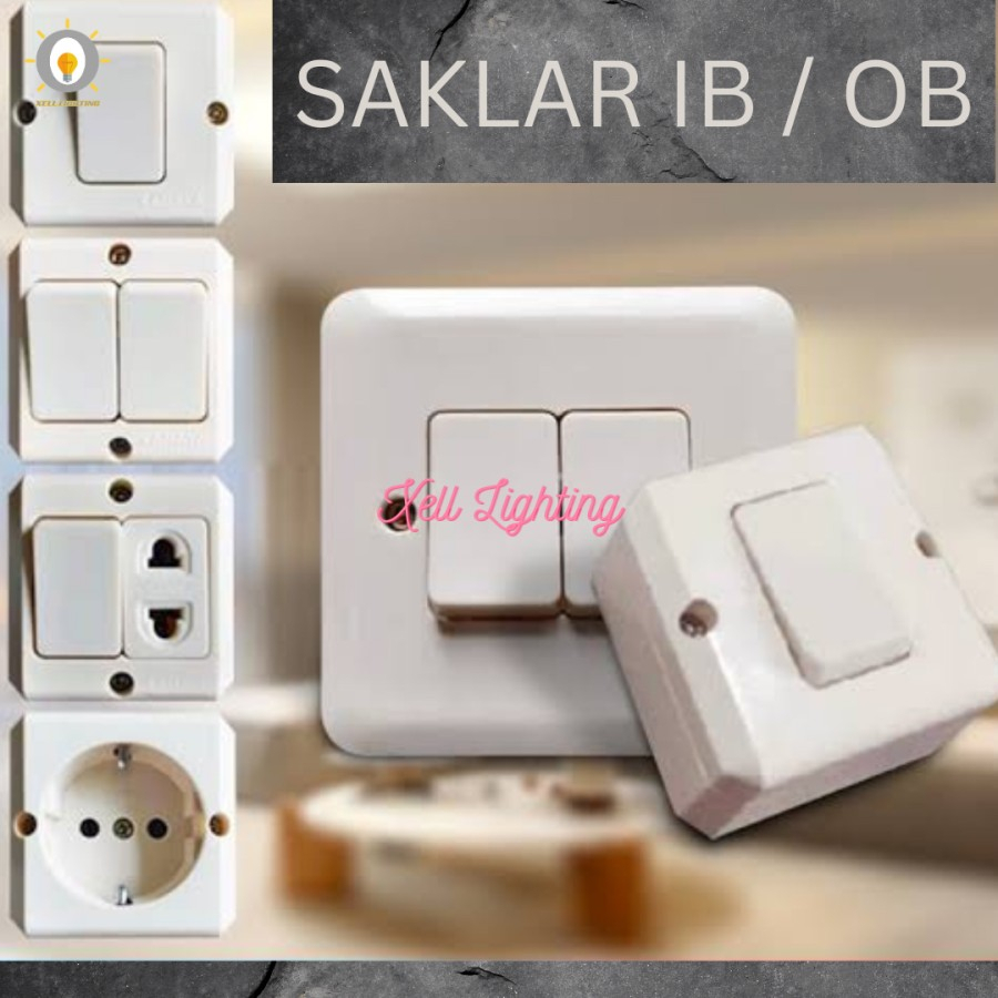Jual SAKLAR LAMPU SWITCH LAMP IB INBOW OB OUTBOW ENGKEL SERI STOP ...