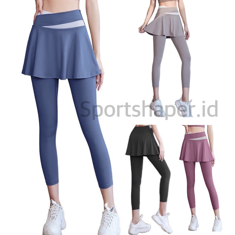 Jual Rok Celana Panjang Wanita High Waist Yoga Rok Celana [RokcelanaZeb ...