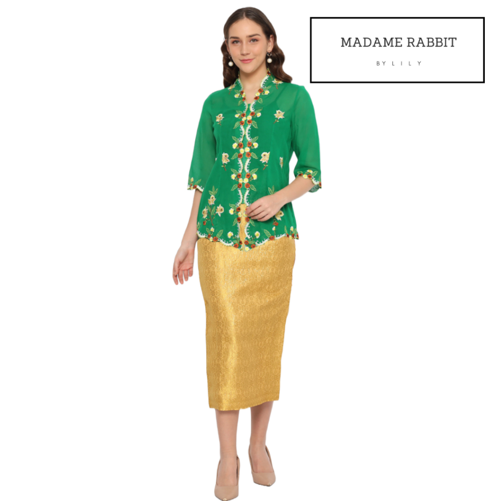 Jual Paket Bundling Set Kebaya Emerald Gold Mewah Shopee Indonesia