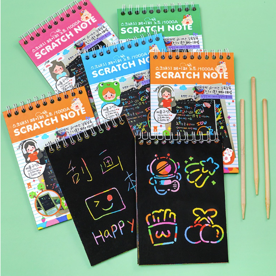 Jual [ISTY] Scratch Note Mini Buku Gambar Mini Tulis Gores Ajaib ...