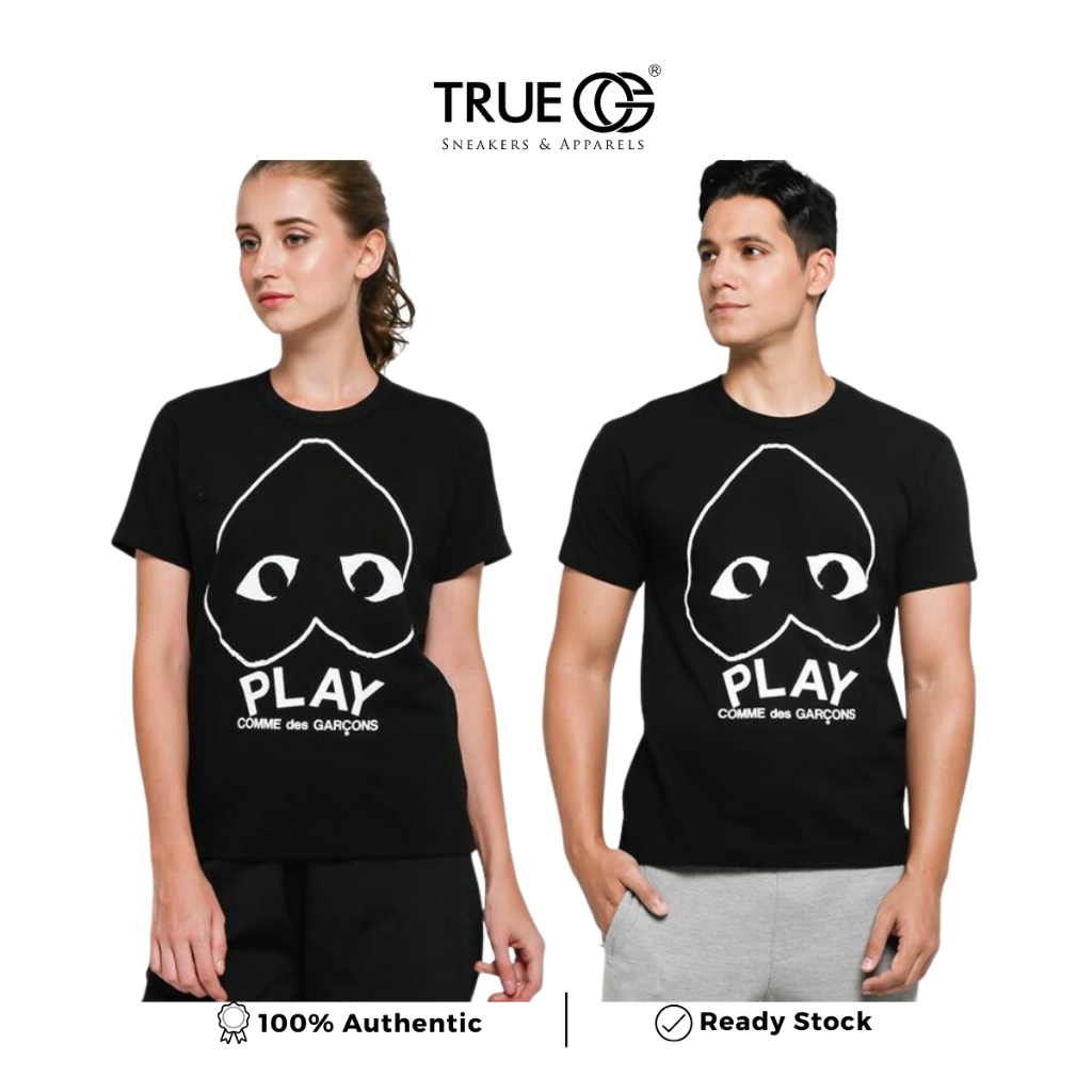 Comme des gar?ons play t shirt 3d on sale print