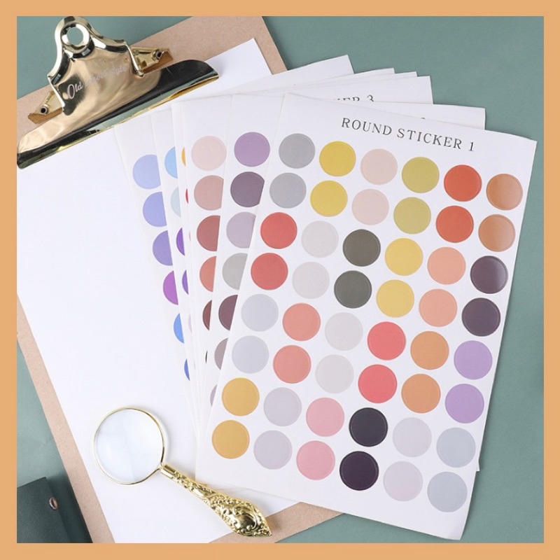 Jual Colorful Round Circle Diary Deco Stickers / Stiker bulat / Dott ...