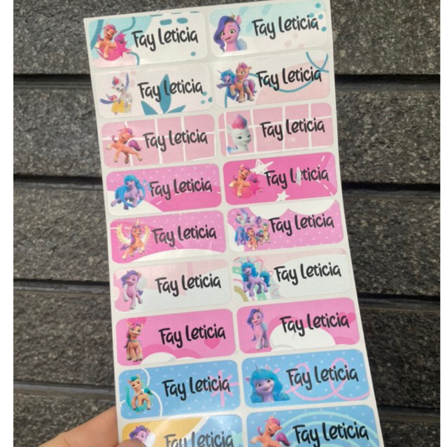 Jual My Little Pony stiker label nama anak waterproof | Shopee Indonesia