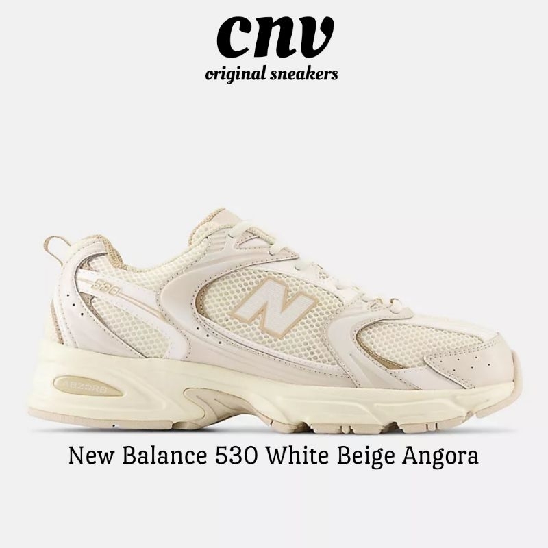 Jual New Balance 530 White Beige Angora | Shopee Indonesia