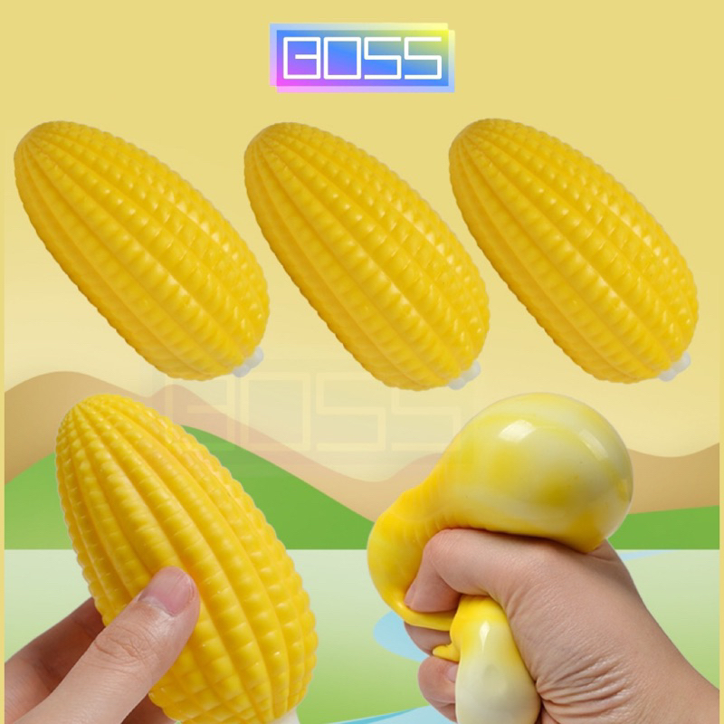 Jual Boss Mainan Squishy Viral Jagung Mainan Pencet Anti Stress Lucu