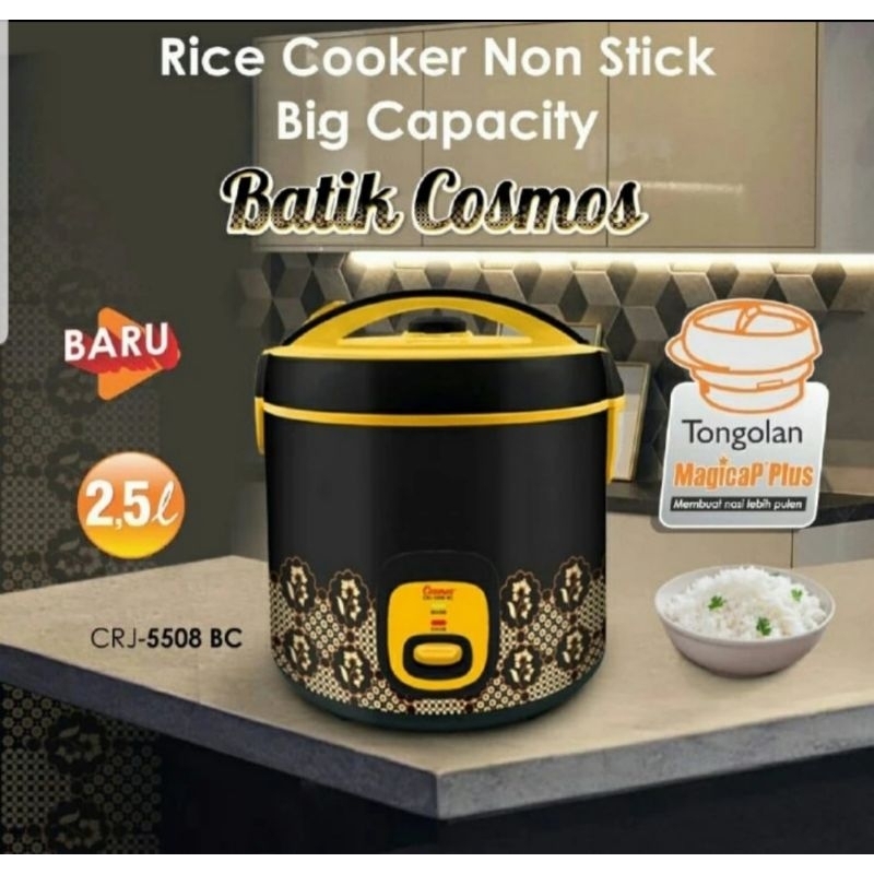 Jual COSMOS : CRJ5508BC MAGIC COM RICE COOKER 3IN1 BATIK 2,5 LT BIG ...