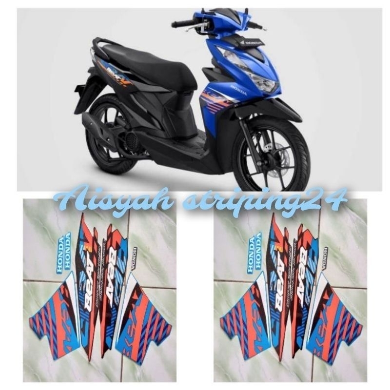 Jual Stiker Sticker Striping Lis Les Polet Body Motor Honda Beat 2022