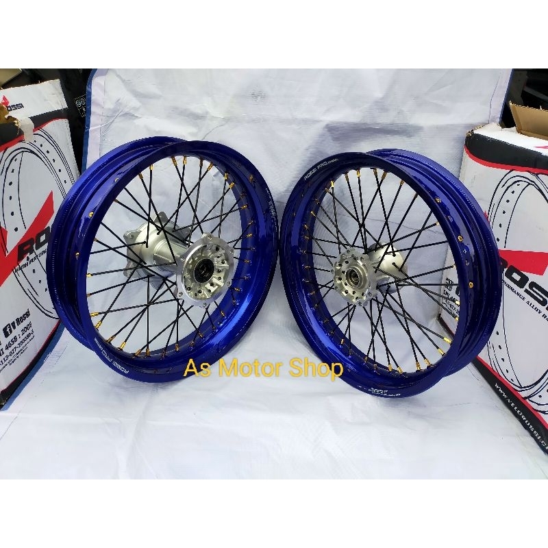 Jual Velg Set Super Moto Yamaha Wr Tromol Set Velg Merek Rossi Dan Sprint Xd Dan Champ Tapak