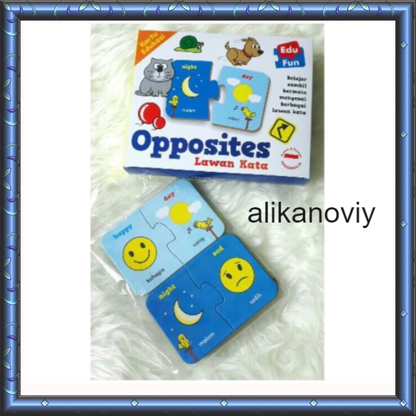 Jual Kartu Edukasi Puzzle Lawan Kata Opposites Mainan Pembelajaran Anak ...