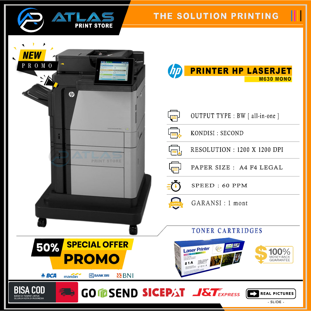 Jual Printer HP LaserJet Enterprise MFP m630 Pinter Multi Fungsi Foto