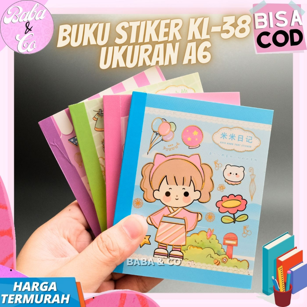 Jual BUKU STIKER KL-38 PAKET BUKU STICKER MURAH KL38 SENMU MOMO STIKER ...