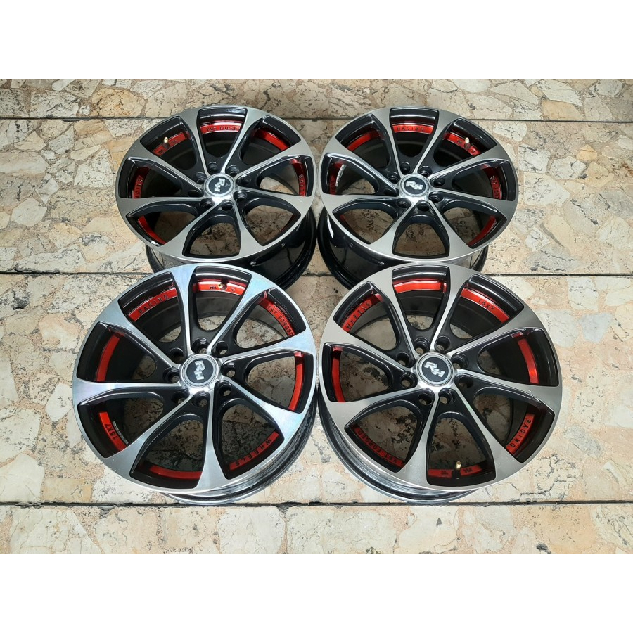 Jual VELG MOBIL RH RACING R15X7 LUBANG BAUT PCD 4X100, 4X114 ET35 ...