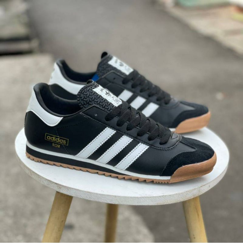 Sepatu Adidas Neo Rom Black Itali Import