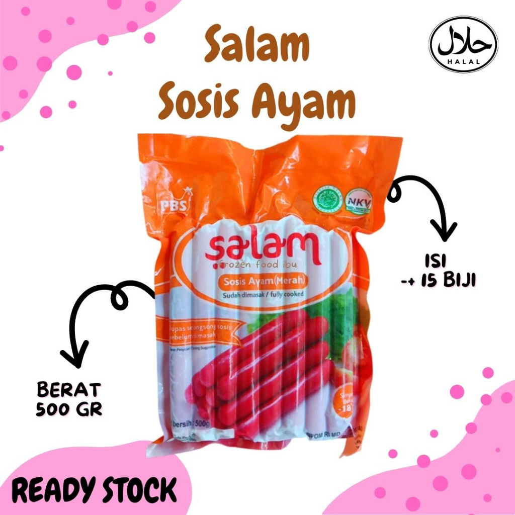 Jual Salam Sosis Ayam Merah 500gr Frozen Food Banjarmasin Shopee