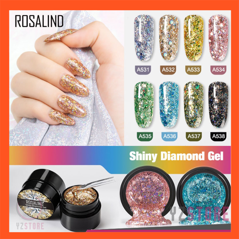 Jual ROSALIND SHINY DIAMOND Gel Glitter Shinny Pot Kutek Nail Art