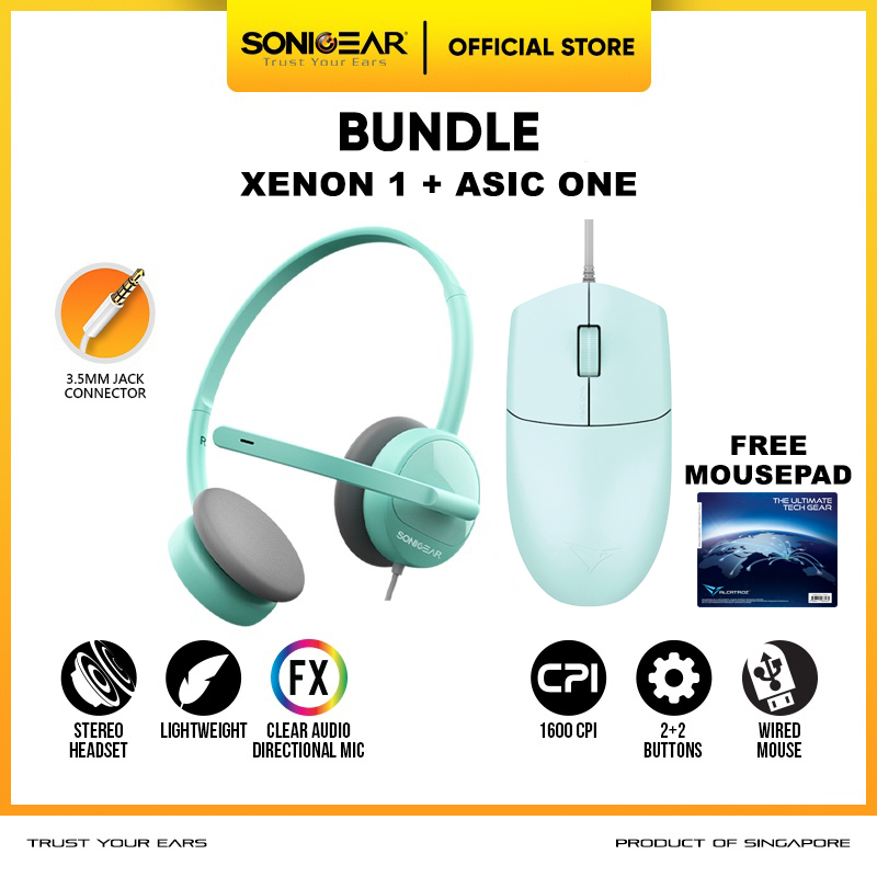 Jual Sonicgear Headset Headphone Gaming with mic Xenon 1 / XP 1 Mouse