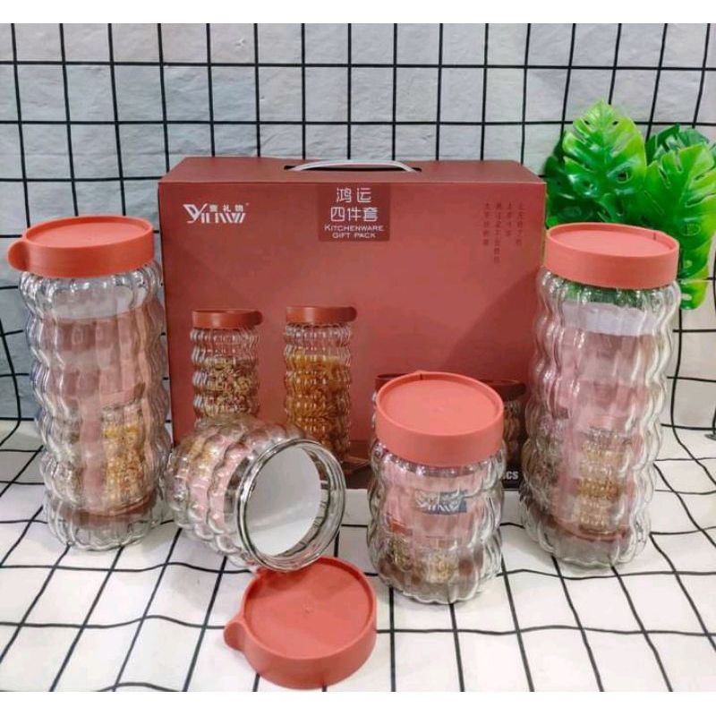 Jual Cod Toples Kaca Set Isi Toples Java Kaca In Toples