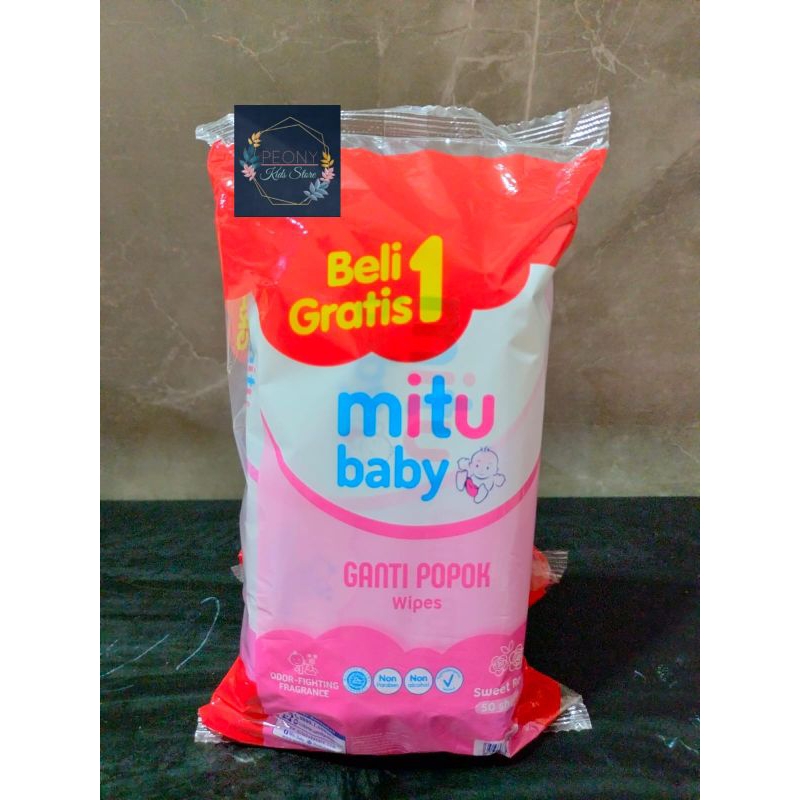 Jual MITU BABY WIPES Ganti Popok BELI 1 GRATIS 1 50sx2pack / Fresh ...