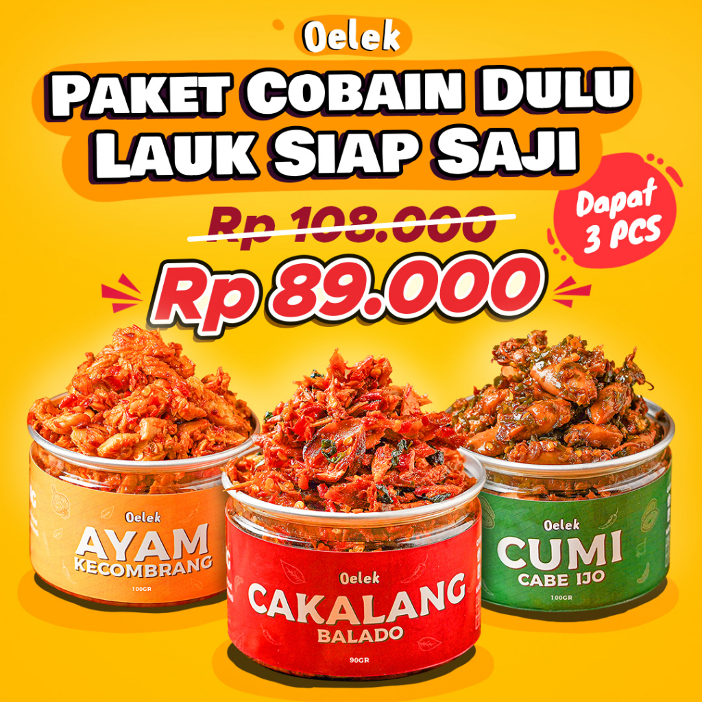 Jual Oelek Paket Cobain Dulu Si Laoek Cakalang Balado Cumi Cabe Ijo