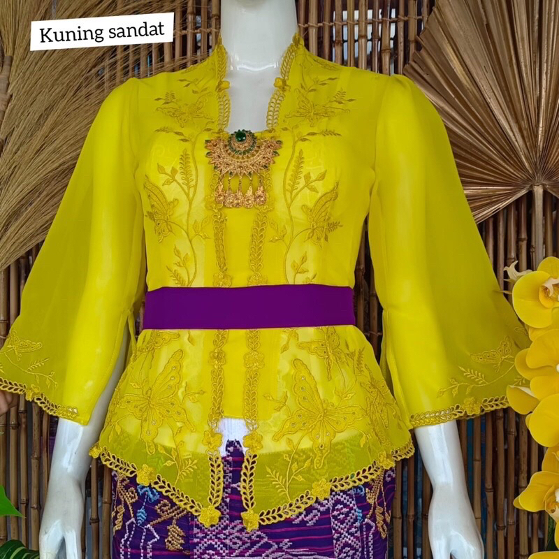 Jual Wkb Kebaya Jadi Bordir Motif Kupu Kupu Kebaya Jadi Bordir