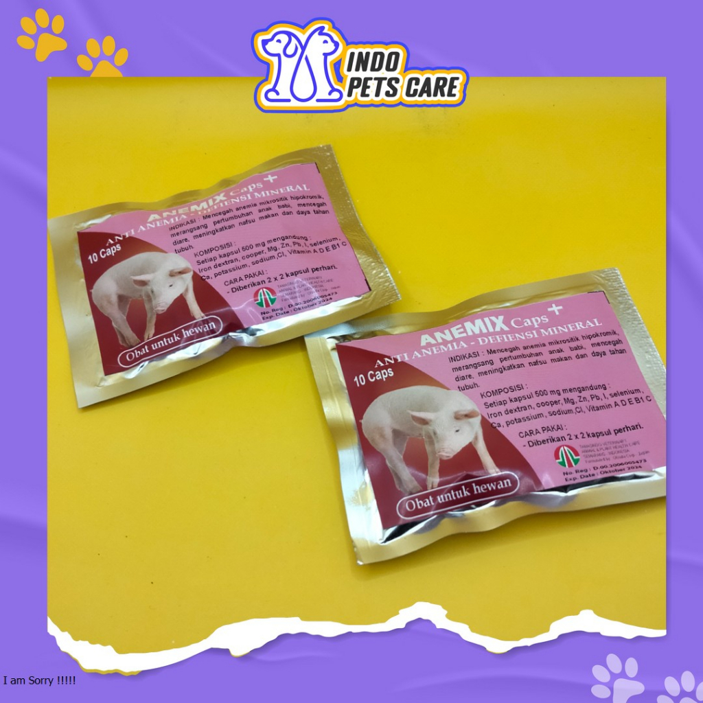 Jual OBAT ANEMIA BABI - ANEMIX 10 KAPSUL - MENCEGAH ANEMIA ANAK BABI ...