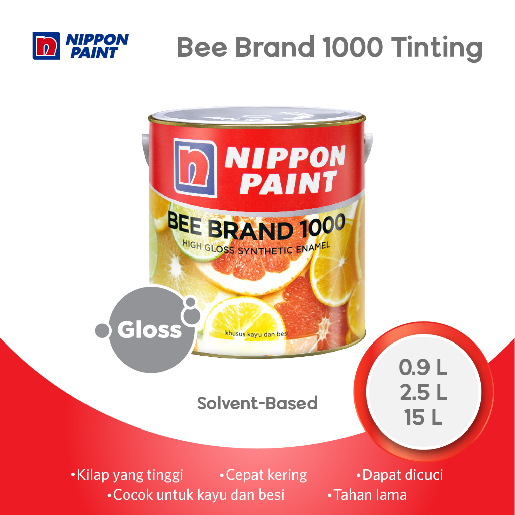 Jual Nippon Paint Bee Brand 1000 (Tinting)2,5LCat Kayu & Besi High