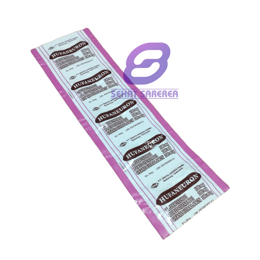 Jual Hufaneuron Strip 10 Kaplet Vit B1 B6 dan B12 | Shopee Indonesia