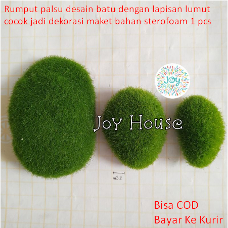 Jual Rumput Palsu Desain Batu Dengan Lapisan Lumut Cocok Jadi Dekorasi Maket Bahan Sterofoam