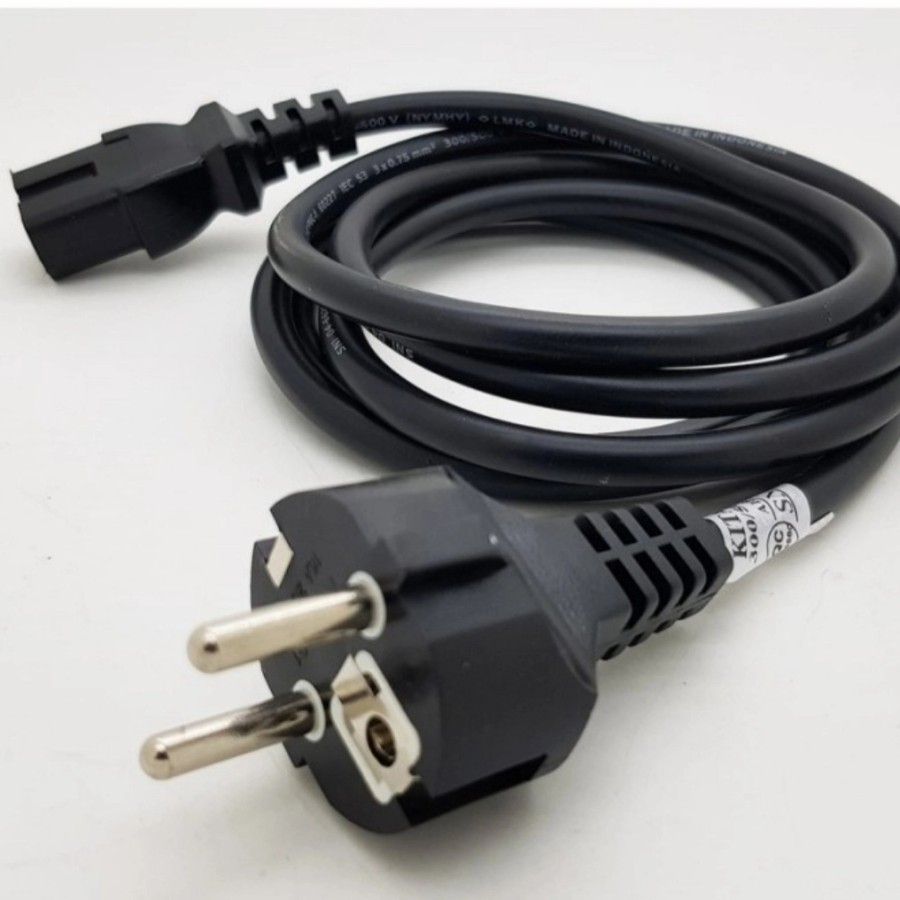 Jual Kabel Power CPU 1,5 Meter 0,75mm hitam High Quality | Shopee Indonesia