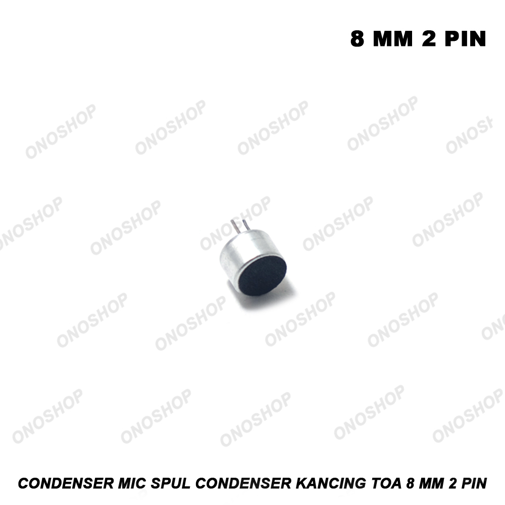 Jual Condenser Mic Spul Condenser Kancing Toa 8 mm 2 Pin Shopee Indonesia