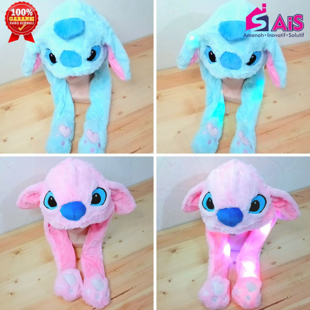 Jual LED Topi Kelinci Bergerak LED Stich Topi Bunny | Shopee Indonesia