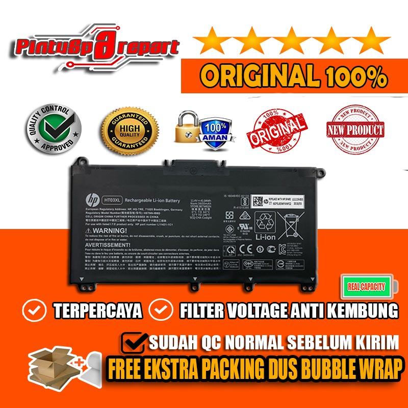 Jual (Genuine HT03XL) Original Baterai Laptop Hp Pavilion 14-CE0014TU ...