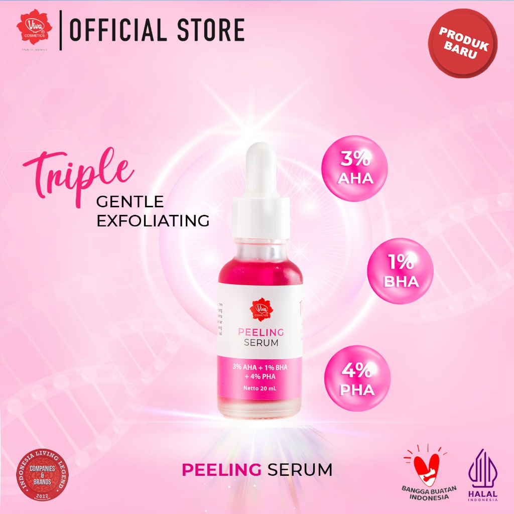 Jual Viva Peeling Serum with Glycolic Acid (AHA), Salycilic Acid (BHA