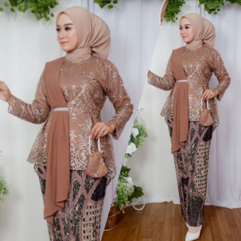 Jual Setelan Kebaya Pesta Stelan Kebaya Tulle Aurora Selendang Kebaya Kebaya Wisuda