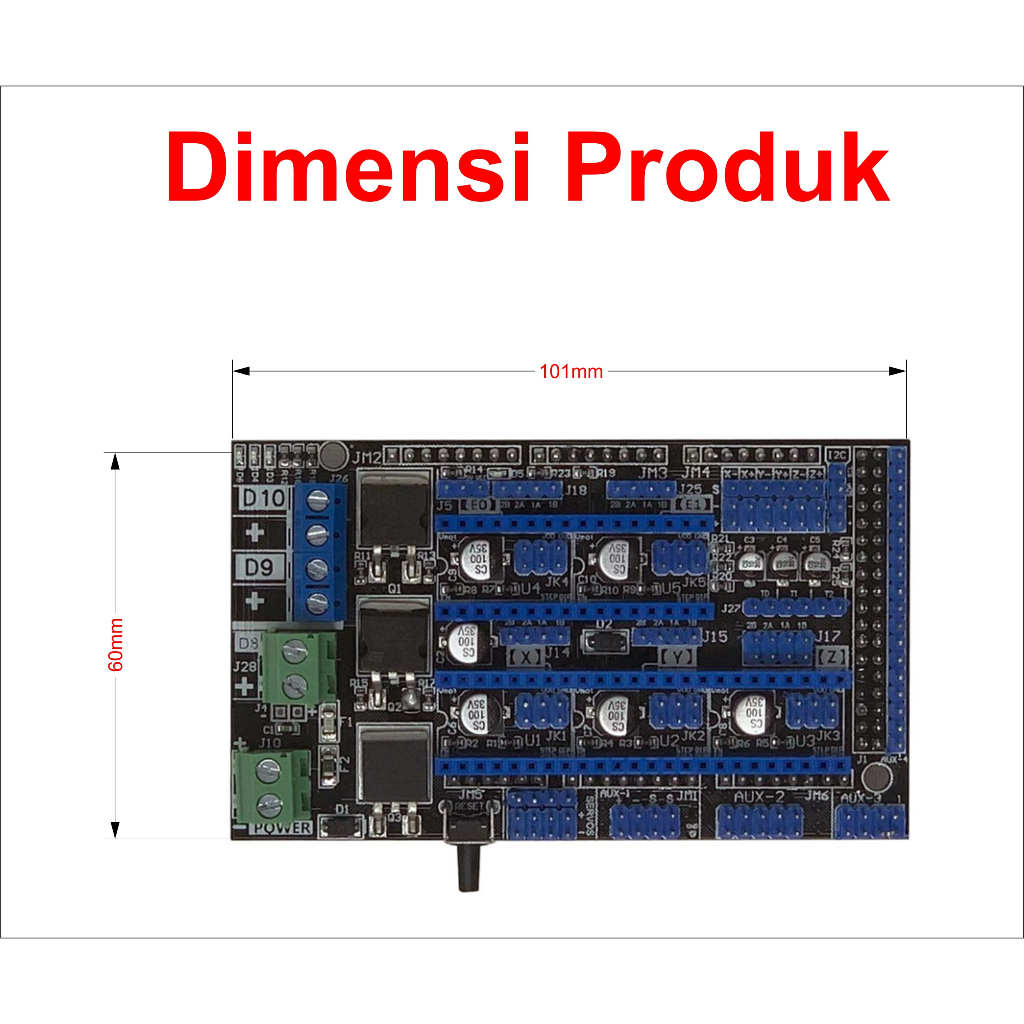 Jual [HAEBOT] Ramps 1.6 Shield Motor Driver CNC 3D Printer Controller ...