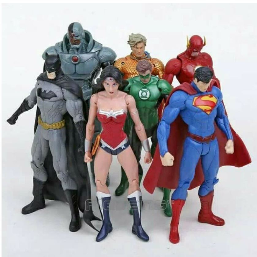 Lot 10 Figurines Total Justice & Justice League Kenner 1996 - 13 Cm PVC