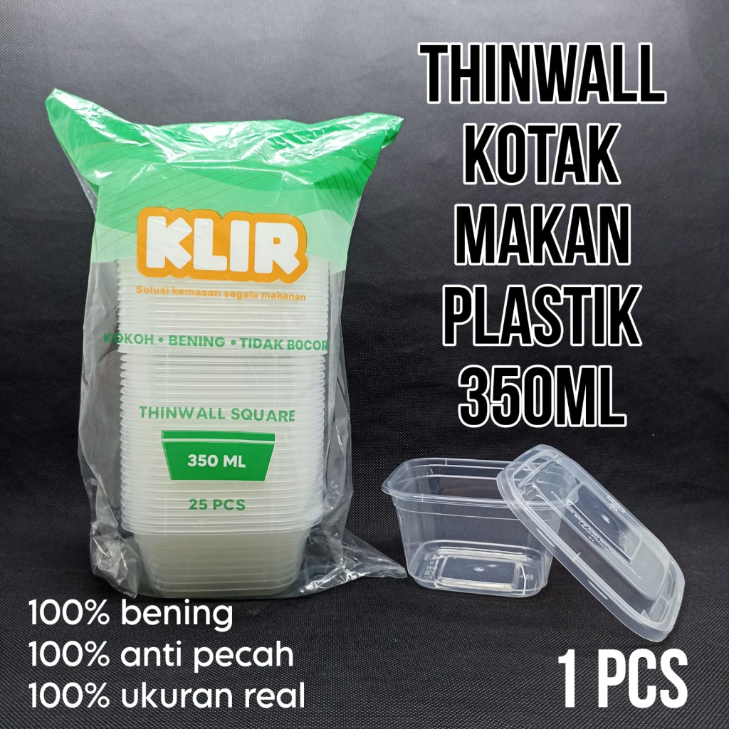 Jual Thinwall Persegi Square Food Container Take Away Box Microwave