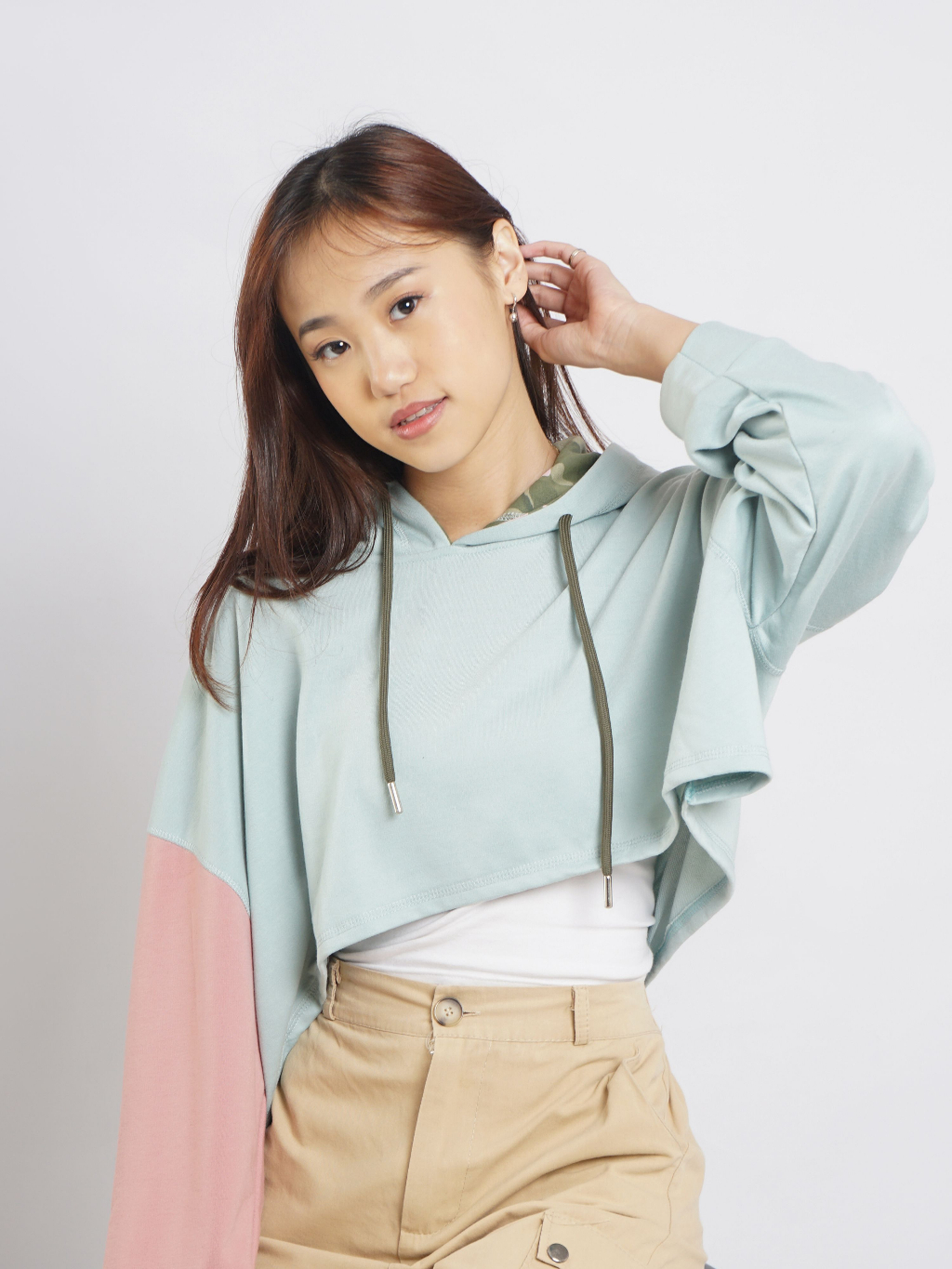 Jual Oversized Crop Top Hoodie Shopee Indonesia