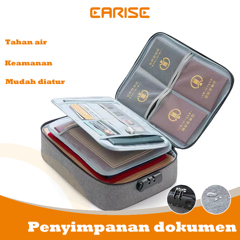 Jual Tas Dokumen Travel Bag Documents Storage Box With Safety